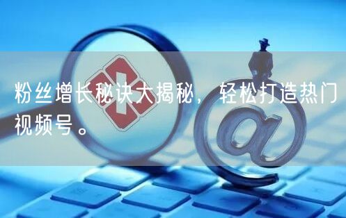 粉丝增长秘诀大揭秘，轻松打造热门视频号。